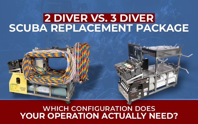 Leading manufacturer of 2 diver and 3 diver scuba replacement packages for commercial diving, offshore inspection, and subsea maintenance projects.
